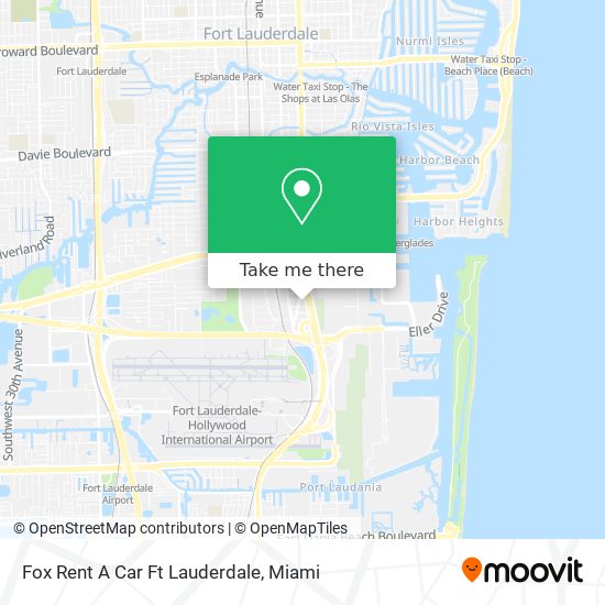 Fox Rent A Car Ft Lauderdale map