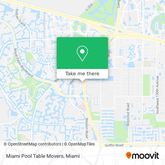 Miami Pool Table Movers map