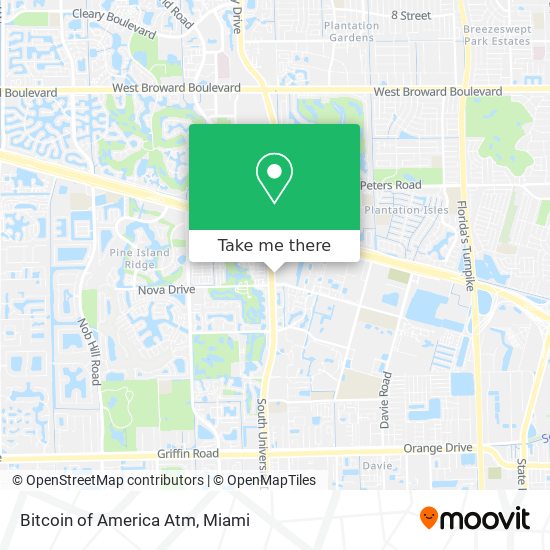 Bitcoin of America Atm map