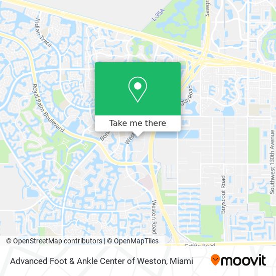 Advanced Foot & Ankle Center of Weston map