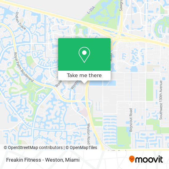 Freakin Fitness - Weston map