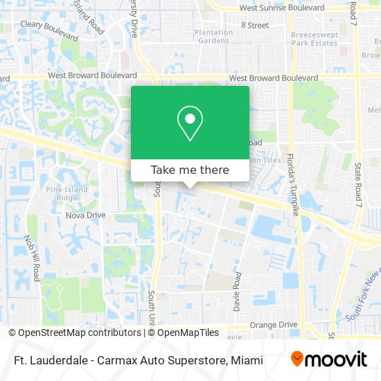 Ft. Lauderdale - Carmax Auto Superstore map