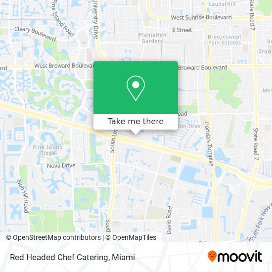 Red Headed Chef Catering map