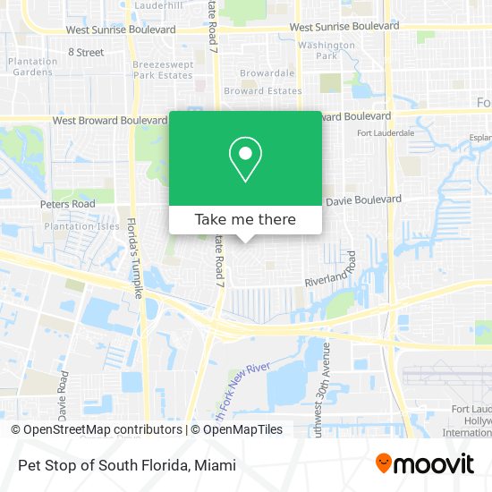 Mapa de Pet Stop of South Florida