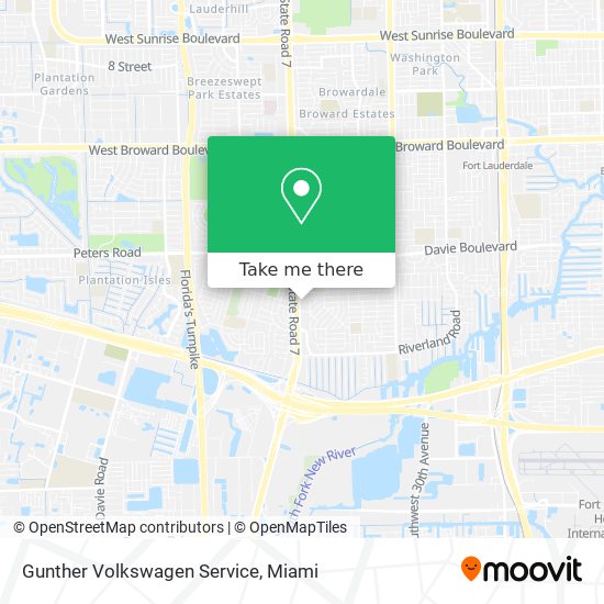 Gunther Volkswagen Service map