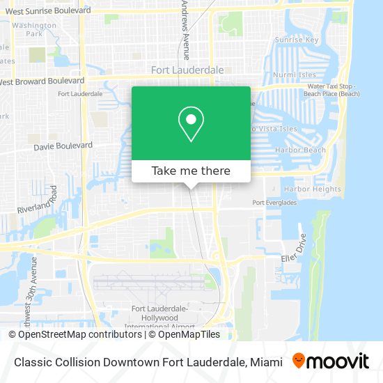 Classic Collision Downtown Fort Lauderdale map