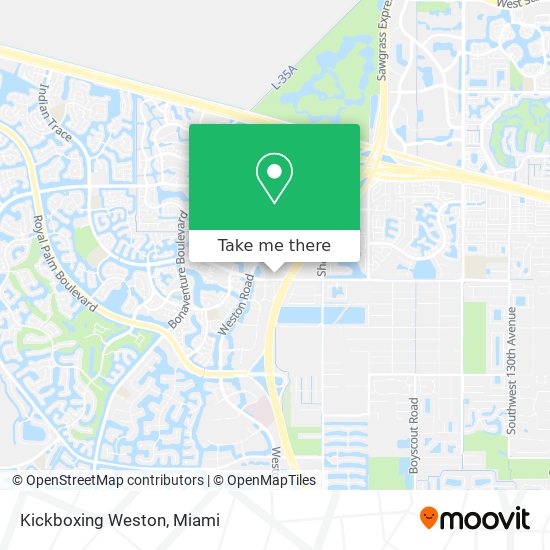 Kickboxing Weston map