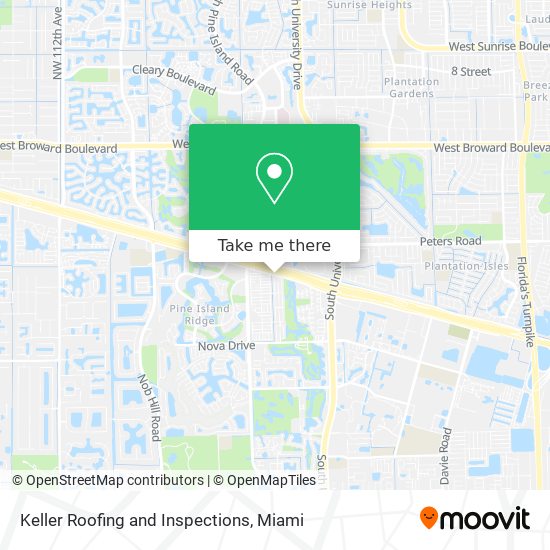 Keller Roofing and Inspections map