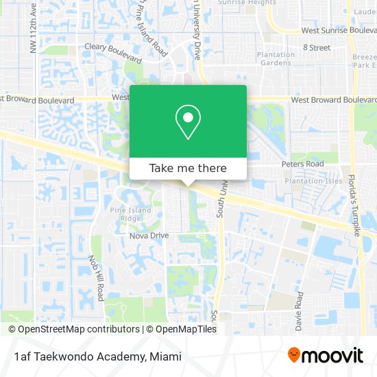 1af Taekwondo Academy map