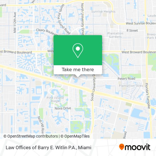 Mapa de Law Offices of Barry E. Witlin P.A.