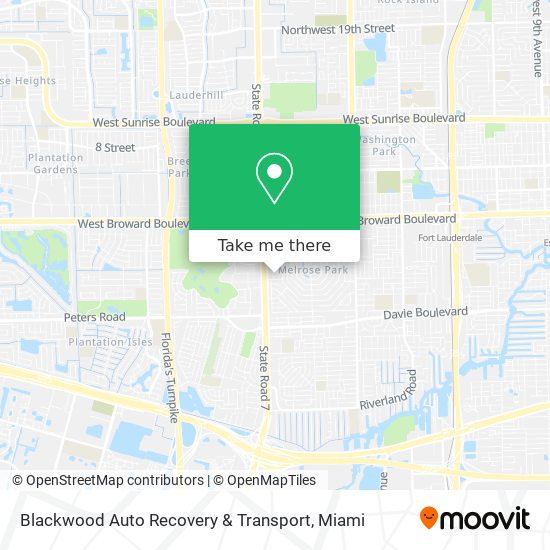 Mapa de Blackwood Auto Recovery & Transport