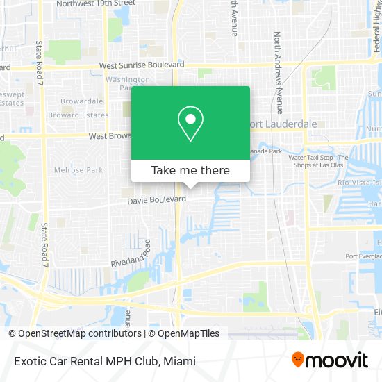 Exotic Car Rental MPH Club map