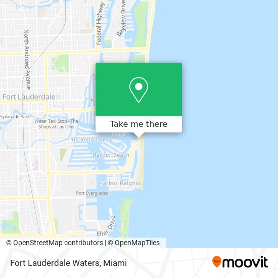 Fort Lauderdale Waters map
