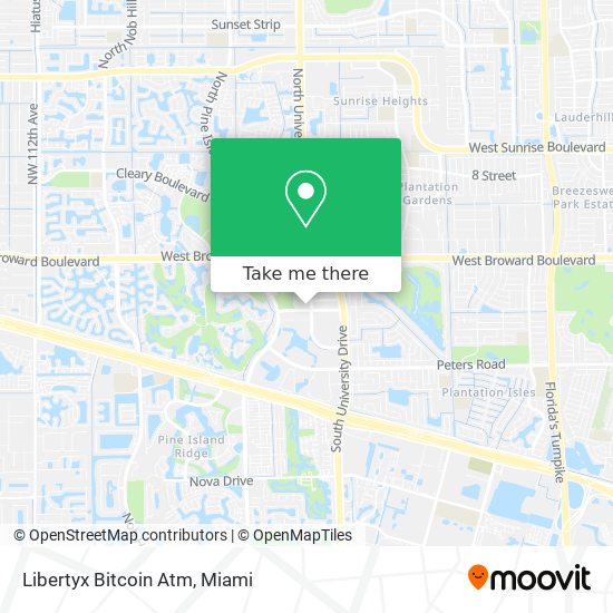 Mapa de Libertyx Bitcoin Atm