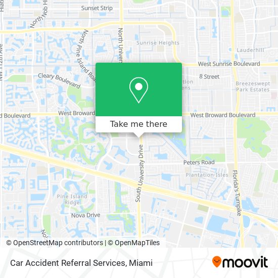 Car Accident Referral Services map