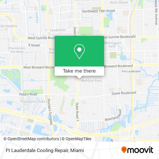 Ft Lauderdale Cooling Repair map