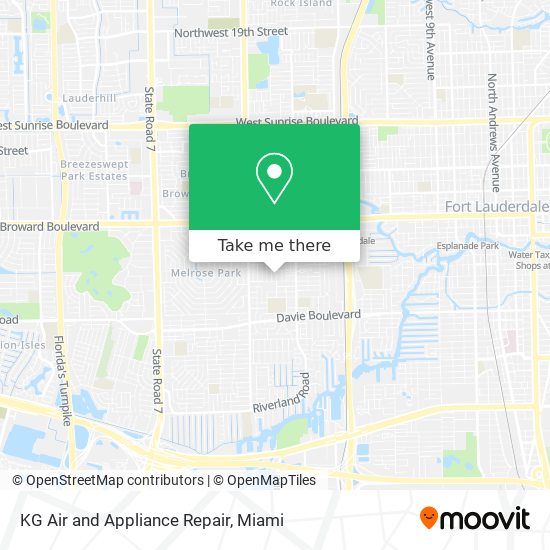 Mapa de KG Air and Appliance Repair