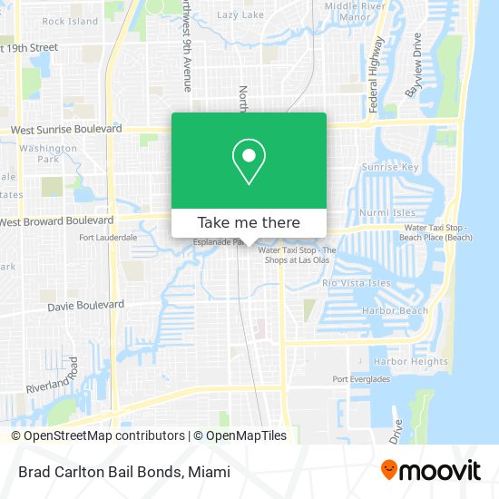 Mapa de Brad Carlton Bail Bonds