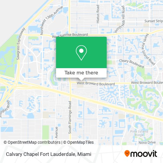 Calvary Chapel Fort Lauderdale map