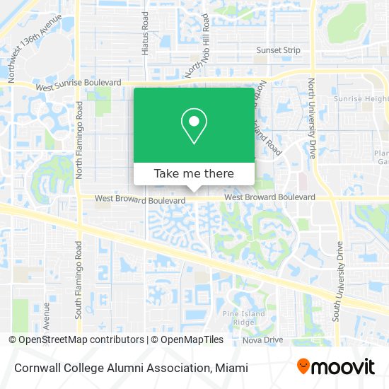 Cornwall College Alumni Association map