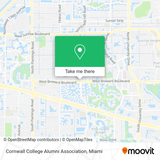 Cornwall College Alumni Association map