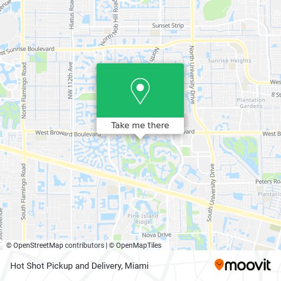 Mapa de Hot Shot Pickup and Delivery