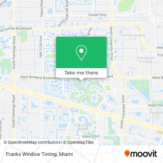 Mapa de Franks Window Tinting