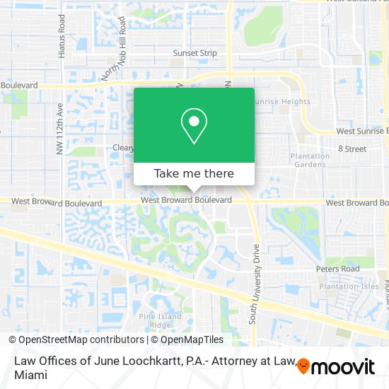 Mapa de Law Offices of June Loochkartt, P.A.- Attorney at Law