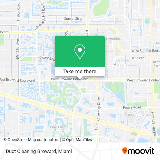 Duct Cleaning Broward map