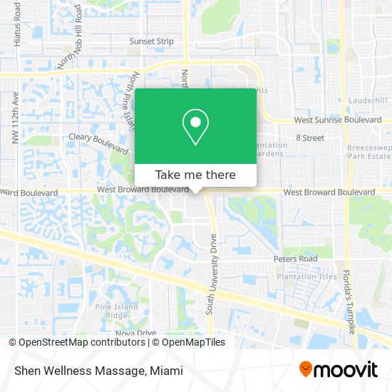 Shen Wellness Massage map