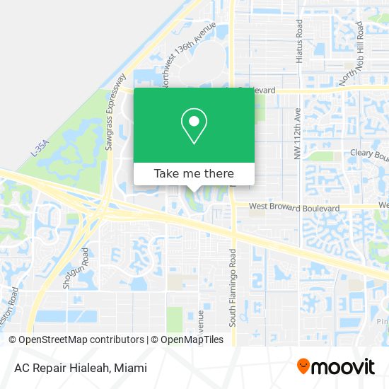 Mapa de AC Repair Hialeah