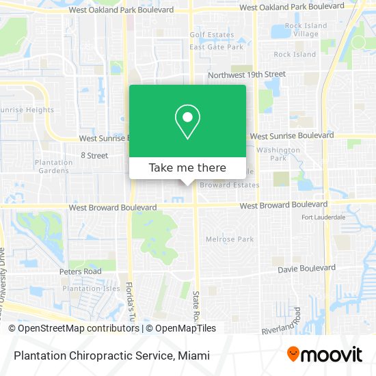 Plantation Chiropractic Service map