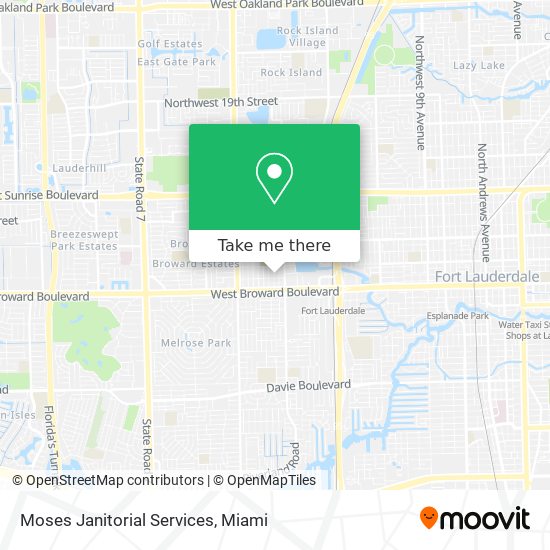 Moses Janitorial Services map