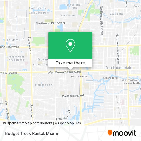 Budget Truck Rental map