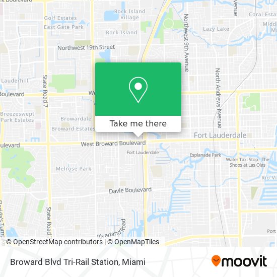 Mapa de Broward Blvd Tri-Rail Station