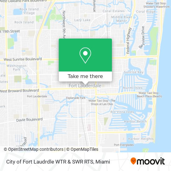 City of Fort Laudrdle WTR & SWR RTS map