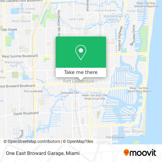 One East Broward Garage map