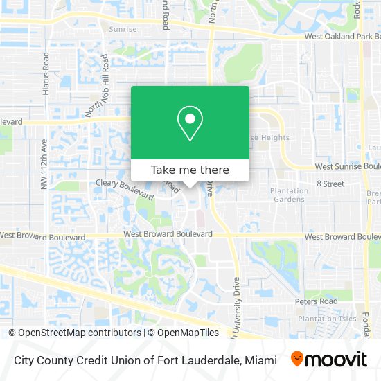 City County Credit Union of Fort Lauderdale map