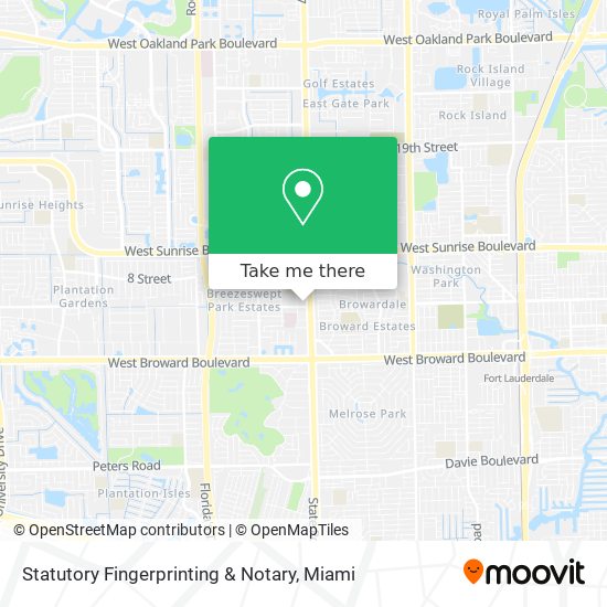 Statutory Fingerprinting & Notary map