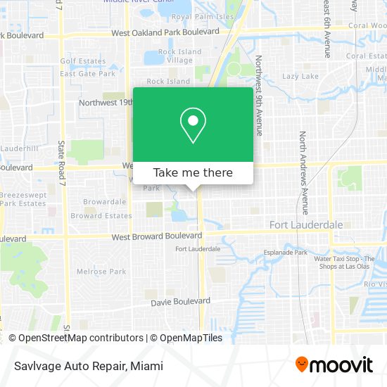 Savlvage Auto Repair map