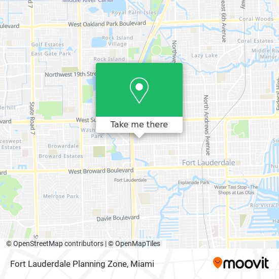 Mapa de Fort Lauderdale Planning Zone