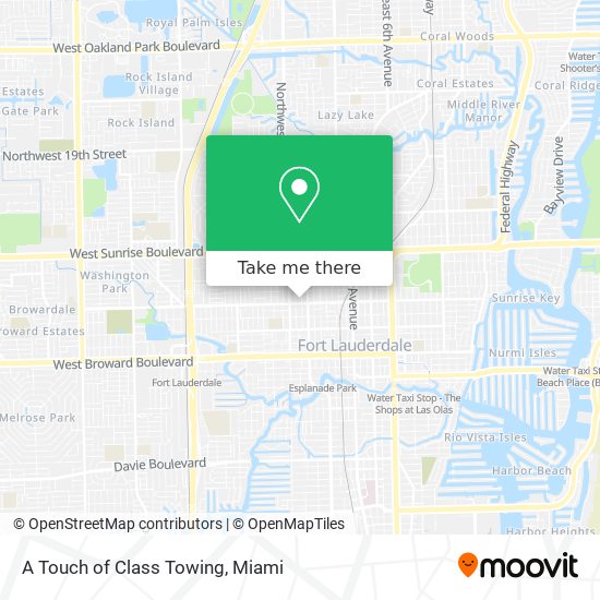 A Touch of Class Towing map