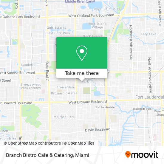 Mapa de Branch Bistro Cafe & Catering