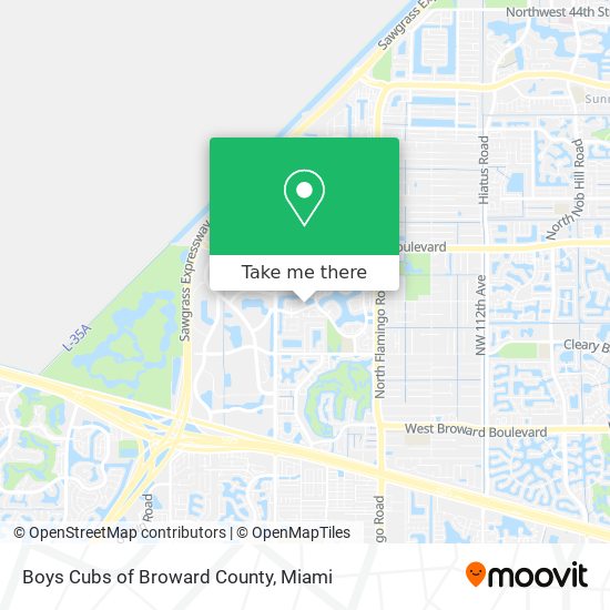 Mapa de Boys Cubs of Broward County