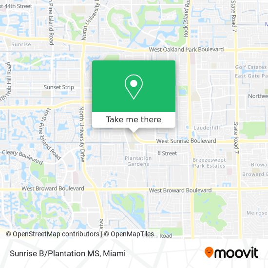 Mapa de Sunrise B/Plantation MS