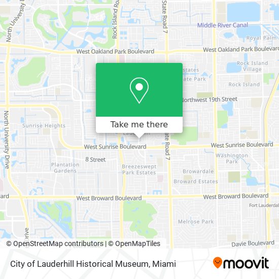 City of Lauderhill Historical Museum map