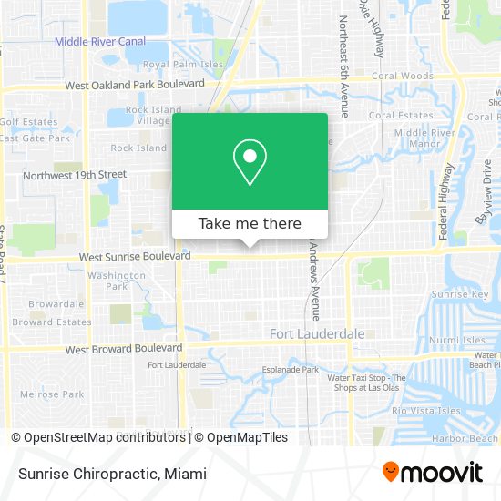 Sunrise Chiropractic map