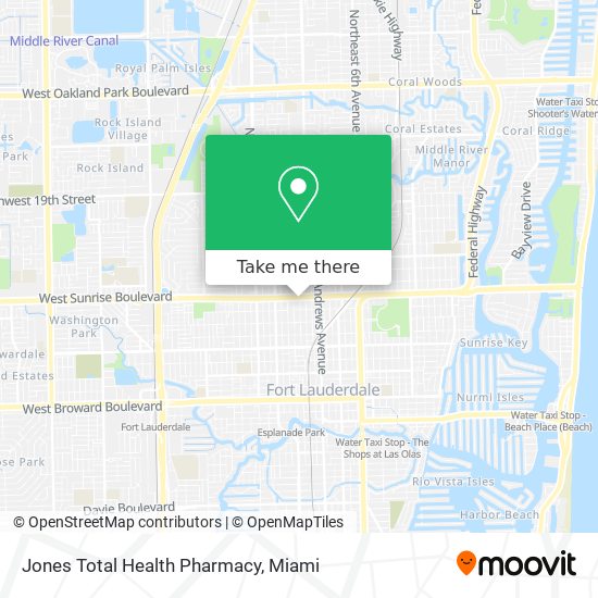 Mapa de Jones Total Health Pharmacy