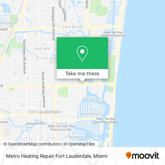 Mapa de Metro Heating Repair Fort Lauderdale