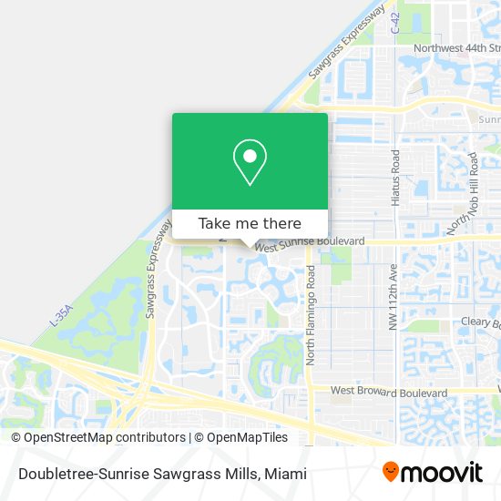 Doubletree-Sunrise Sawgrass Mills map